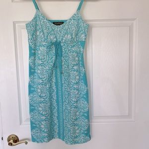 Tommy Bahama turquoise print cotton dress